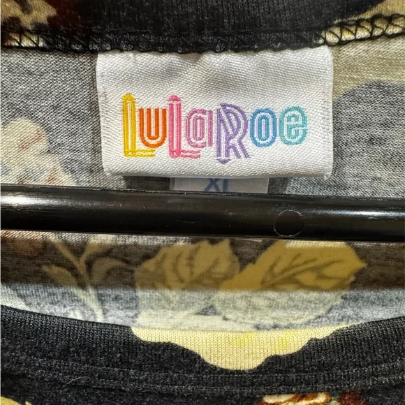 LuLaRoe Black and Cream Floral Dress - Women’s XL - Picture 3 of 4